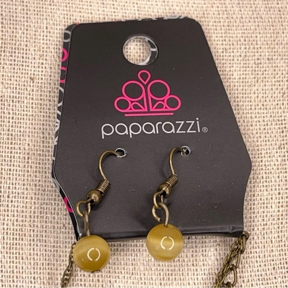 BRONZE LOOK AMBER STYLE SET EARRINGS NECKLACE GIFT PENDANT DANGLE BOHO BOHEMIAN - Picture 5 of 7